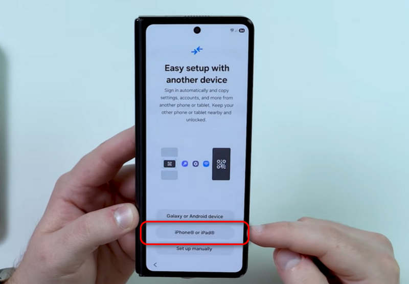 Seleccione Transferencia de iPhone/iPad en Samsung