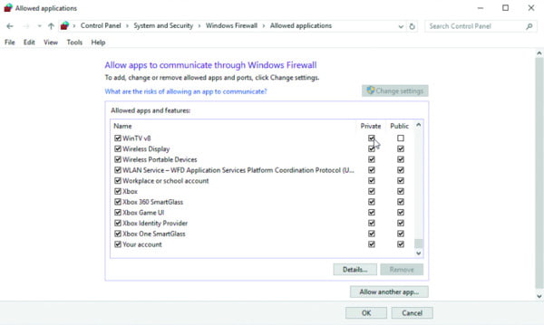 Permitir que las aplicaciones se comuniquen a través del firewall de Windows