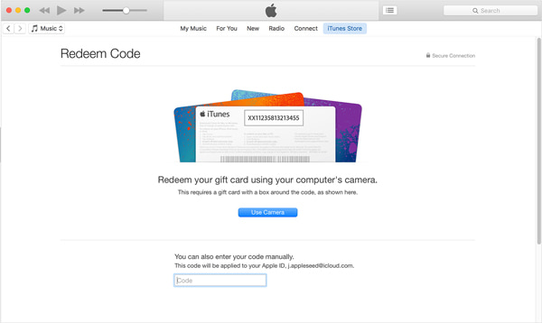 Canjear código por tarjeta de regalo de iTunes