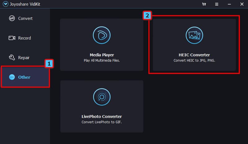 Convertidor HEIC de Joyoshare abierto