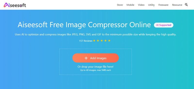 Compresor de imágenes gratuito Aiseesoft en línea