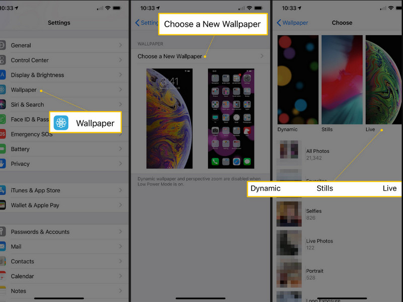 Cambiar fondo de pantalla en iOS