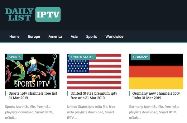Lista diaria de IPTV