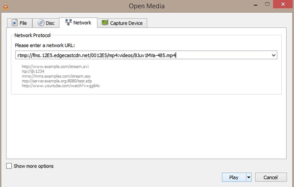 Abra archivos M3U8 con VLC Media Player