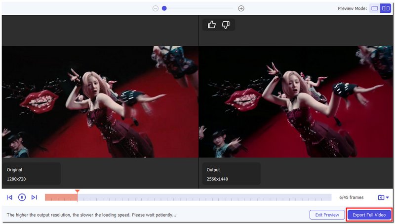 Vista previa y exportación