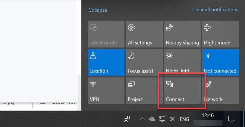 Miracast en la conexión de Windows 10