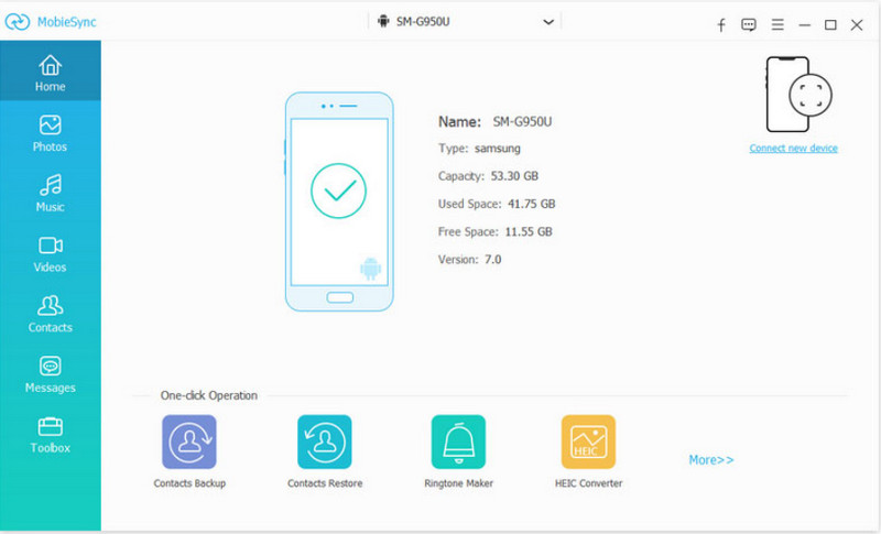 Teléfono Aiseesoft MobieSync Connect