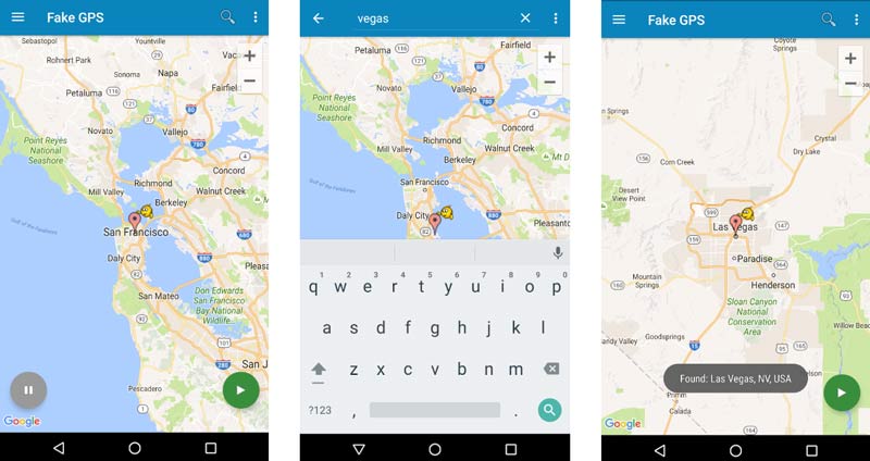 Aplicación de ubicación GPS falsa para Android