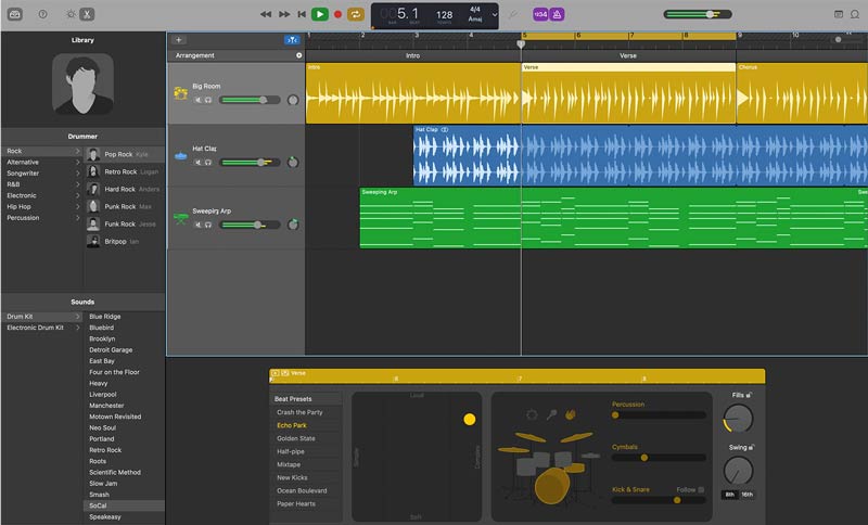Divisor de MP3 para Mac GarageBand
