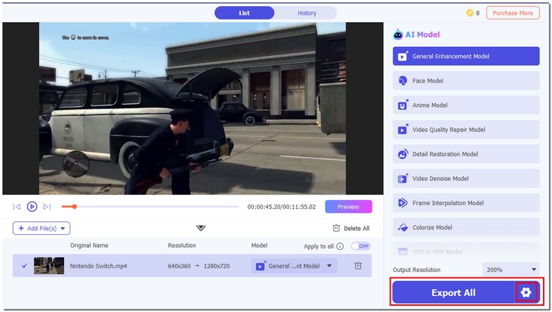 Choose Format And Export