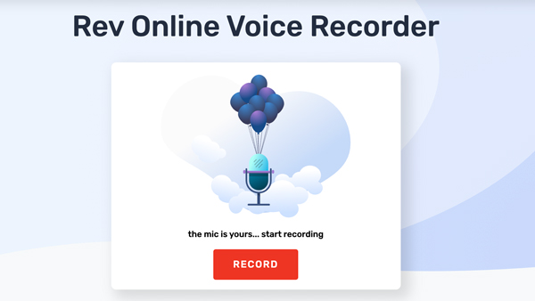 Grabadora de voz en línea Rev