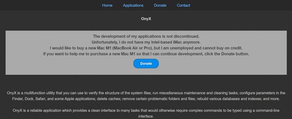 Sitio de OnyX para Mac