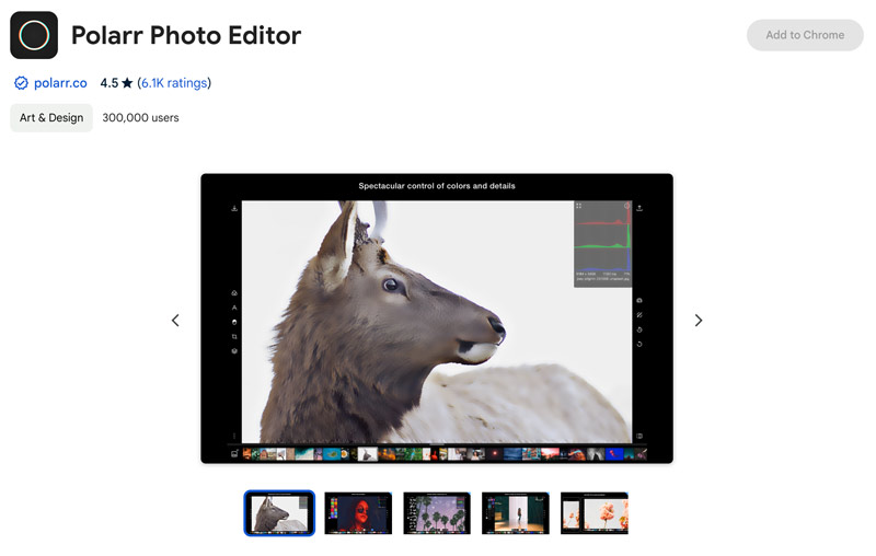 Editor Polarr para Chromebook GIMP