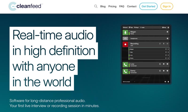 Software de grabación de podcasts Cleanfeed