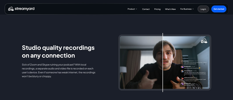Software de grabación de podcasts StreamYard