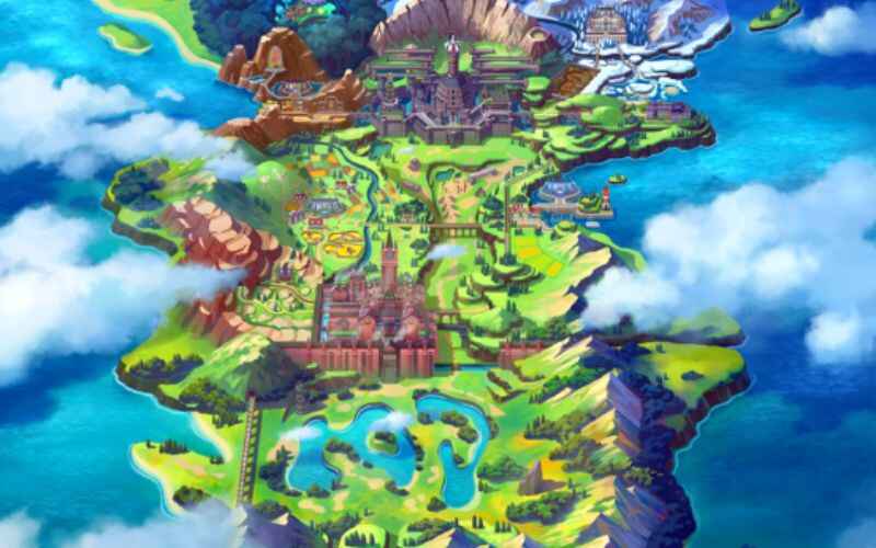 Mapa de la región de Galar