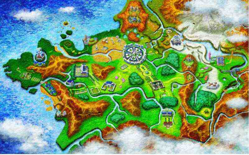 Mapa de la región de Kalos