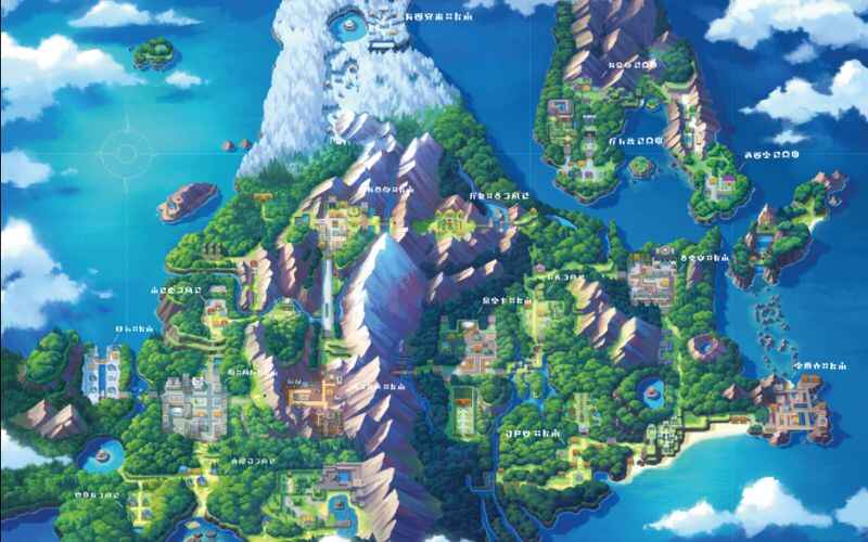 Mapa de la región de Sinnoh