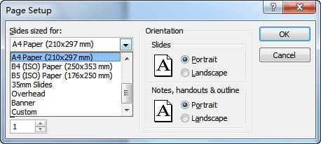 Cambiar el tamaño de la diapositiva de PowerPoint