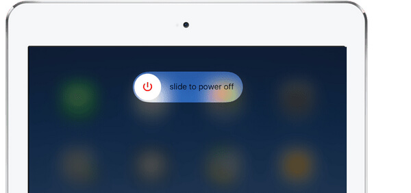 Reinicie el iPad para borrar el caché en el iPad