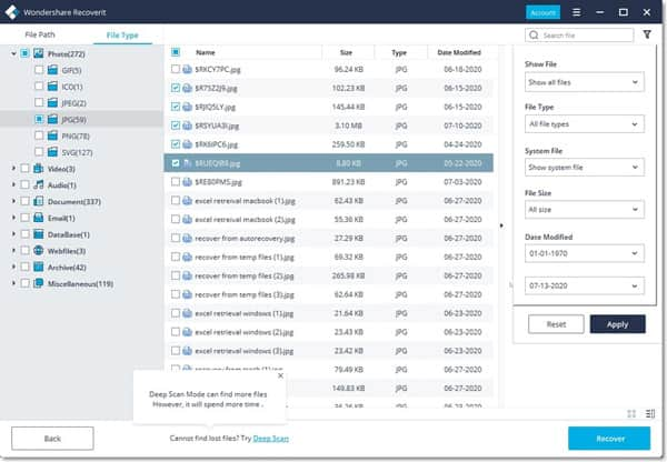 Recupera datos perdidos con recoveryit