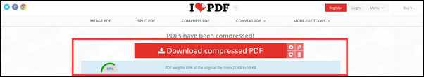 Compresión de PDF finalizada