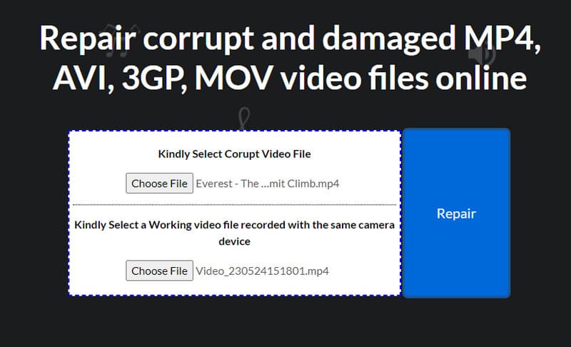 Reparar archivo de video