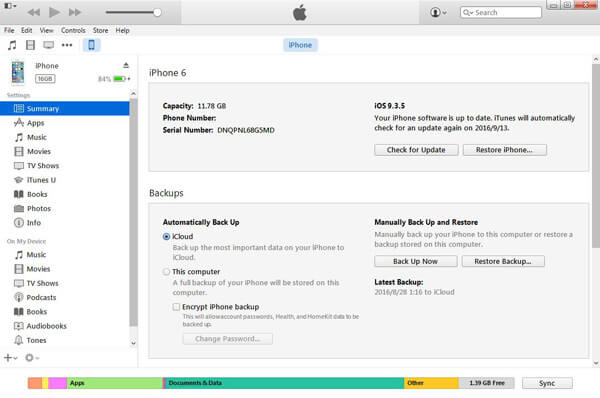 Restaurar iPhone con iTunes