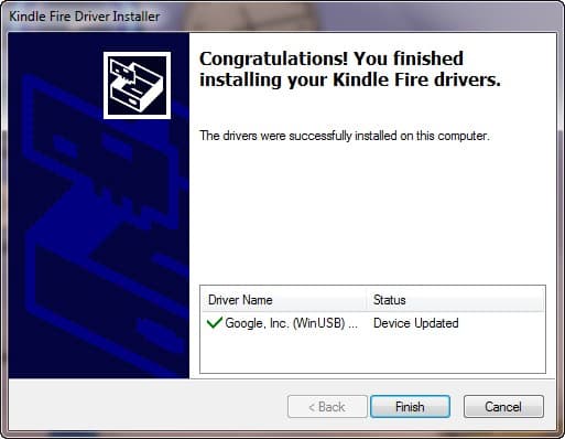 Instalar controladores Kindle Fire