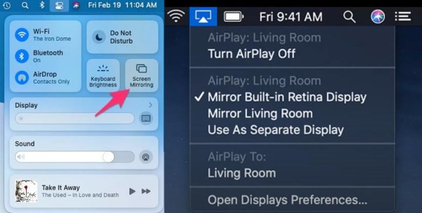 Screen Mirror en Mac a Apple TV