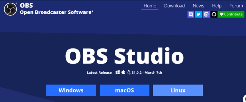 Grabador de pantalla de estudio OBS