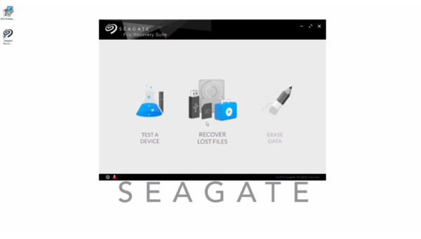 Inicie la suite de recuperación de archivos de Seagate