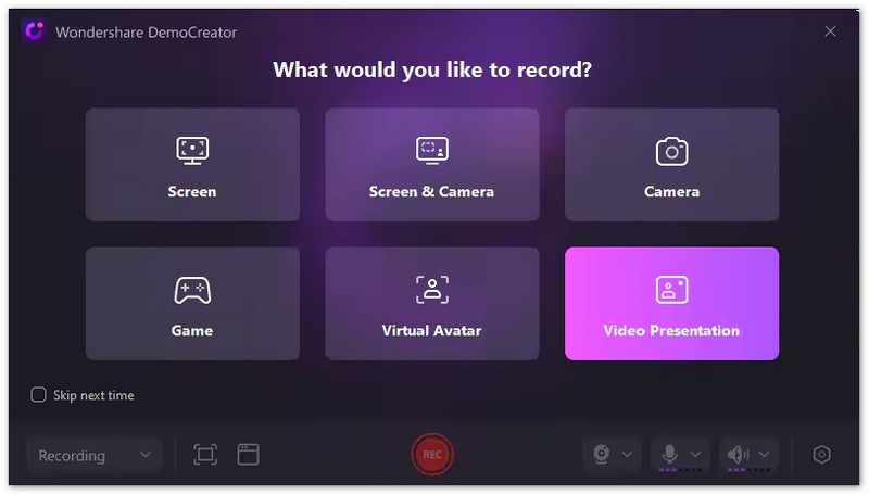 Interfaz de Wondershare Democreator