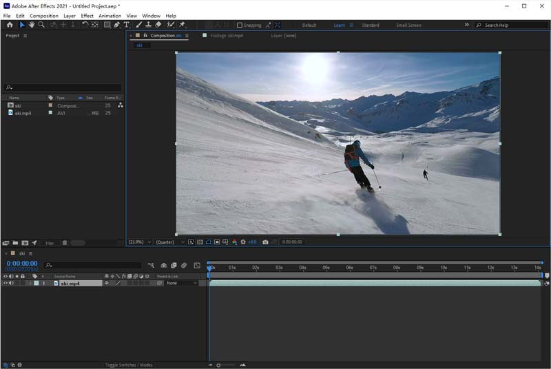 Inicie Adobe After Effects