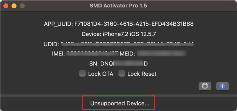 Dispositivo no compatible con Smd Activator Pro