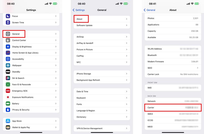 Busque actualizaciones de la configuración del operador en iPhone