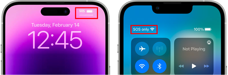 El operador de iPhone dice solo SOS