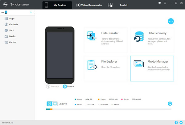 Syncios transferencia de datos ewview