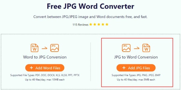 JPG Word Converter Añadir archivo