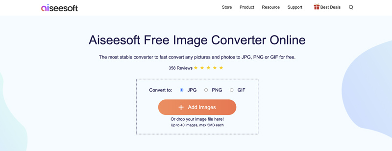 Convertidor de TIFF a JPG gratuito en línea Aiseesoft