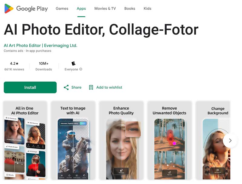 Aplicación Desenfoque de fotos Android Fotor