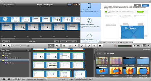 Vista previa de superposición de video de iMovie