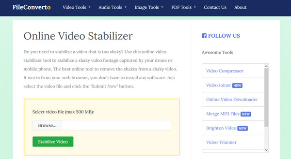Estabilizador de video en línea