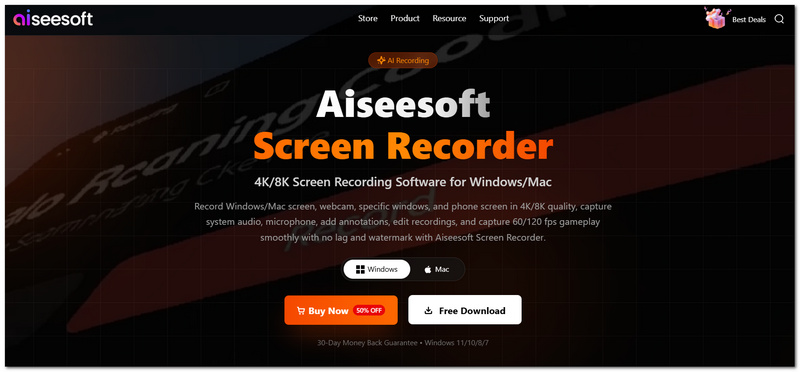 Grabador de pantalla Aiseesoft WAV