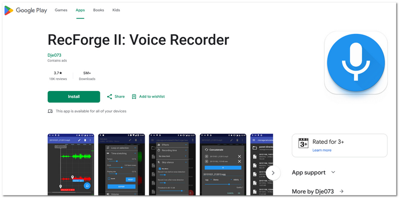 Grabadora de audio RecForge II