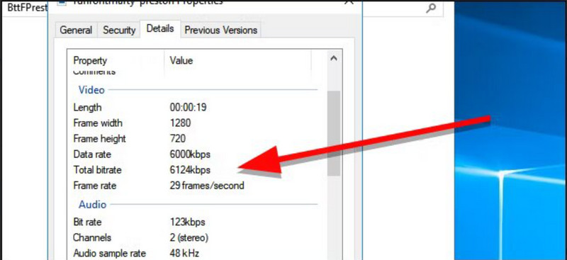 Comprobación de velocidad de bits en Windows