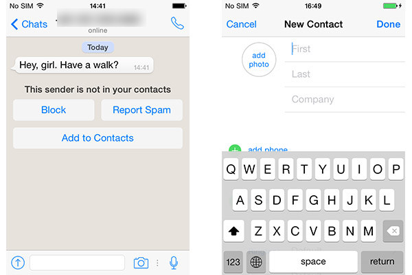 Agregar nuevos contactos a iPhone WhatsApp