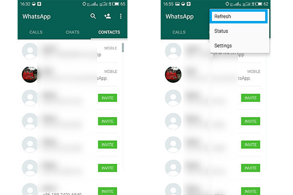 Agregar contactos de WhatsApp de Android