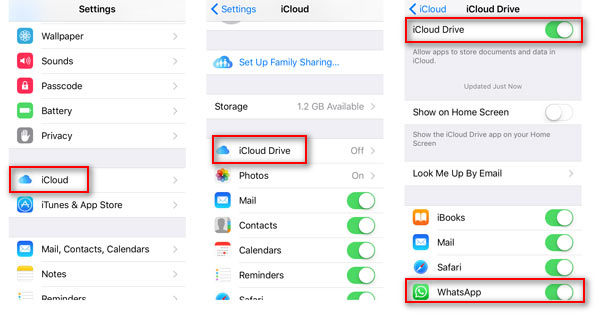 Encienda iCloud Drive