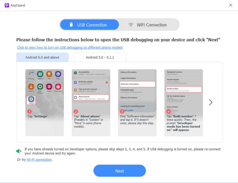 Conectar el teléfono mediante USB